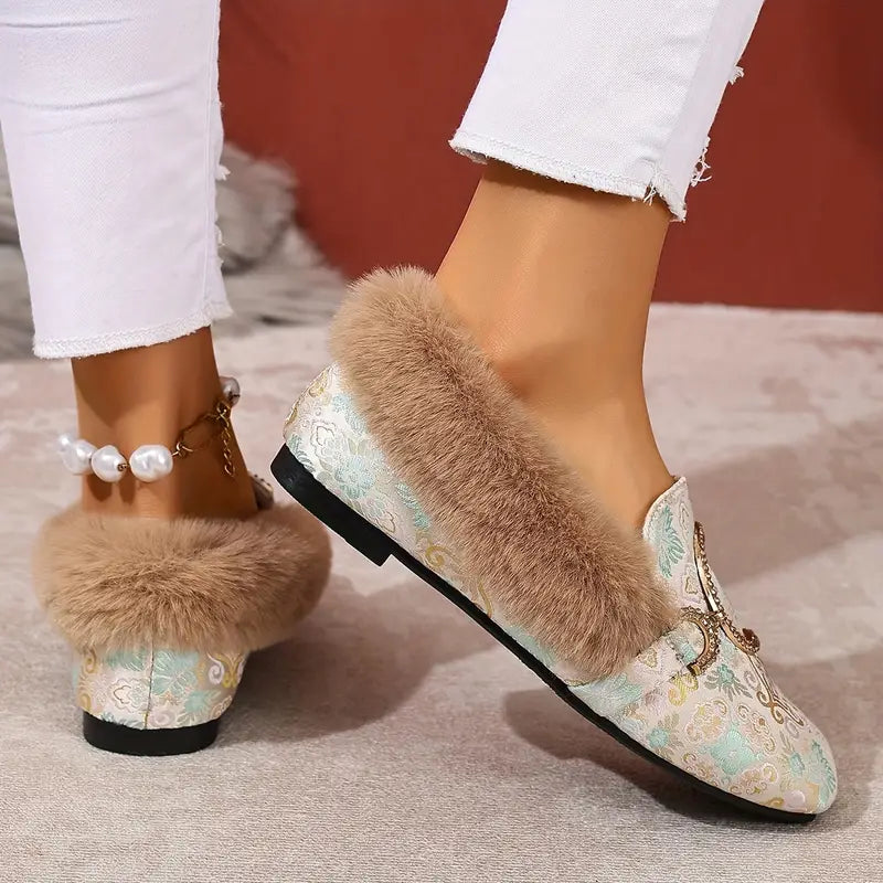 Vienna Grace Fur-Lined Shoes
