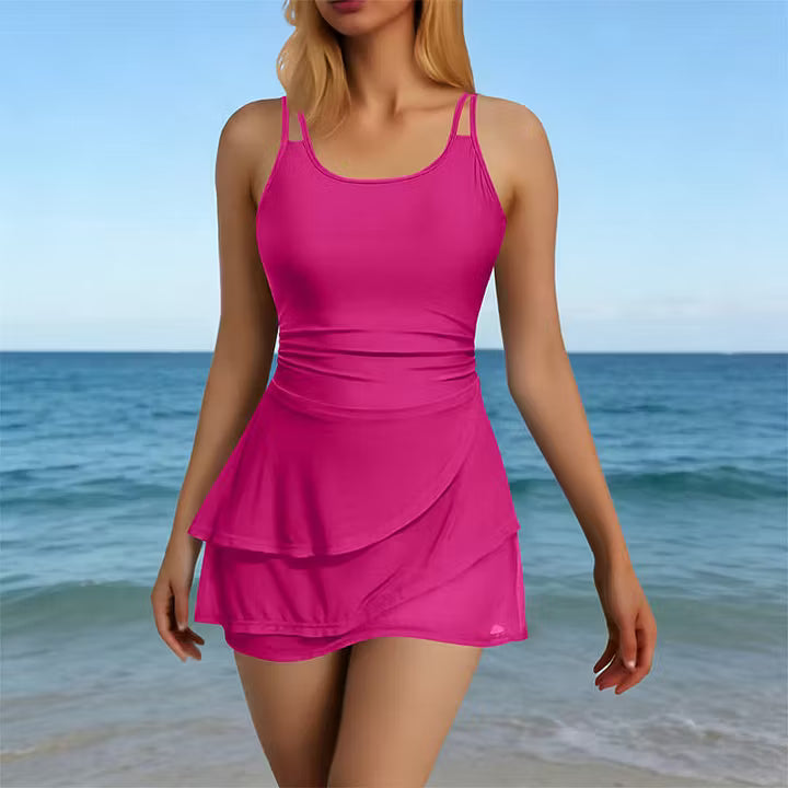 Two-Strap Sculpting One-Piece Swimsuit