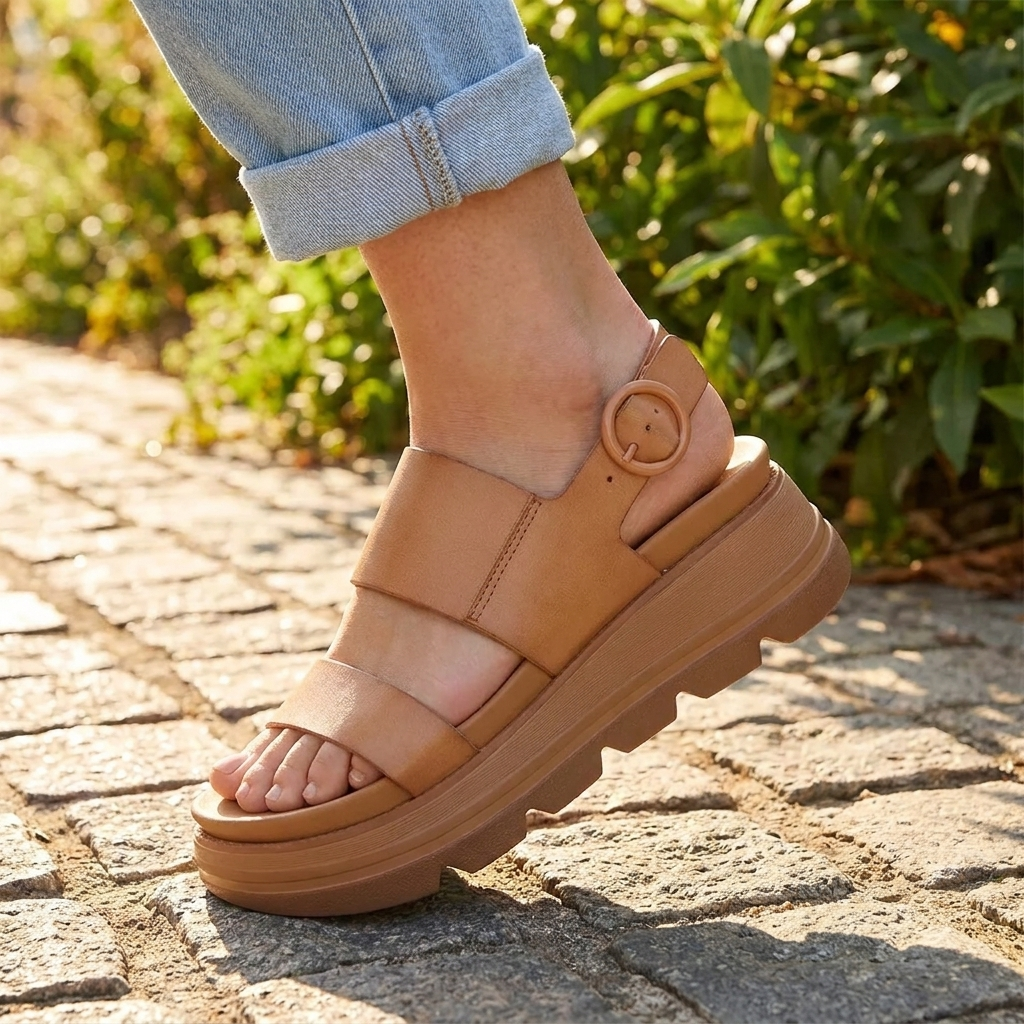 Cushioned Platform Wedge Sandals