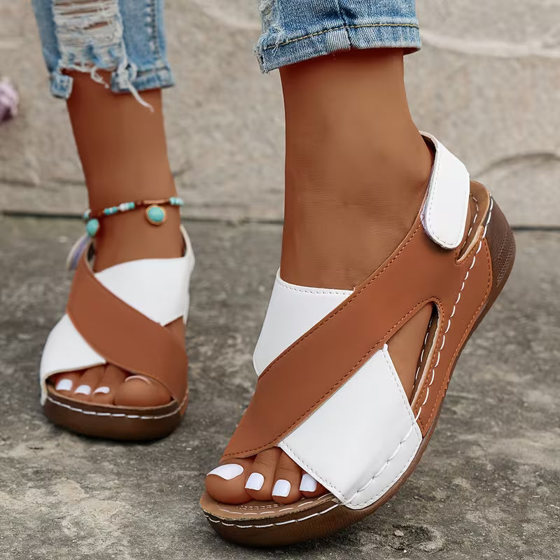 Santorini Ortho Platform Crisscross Sandals