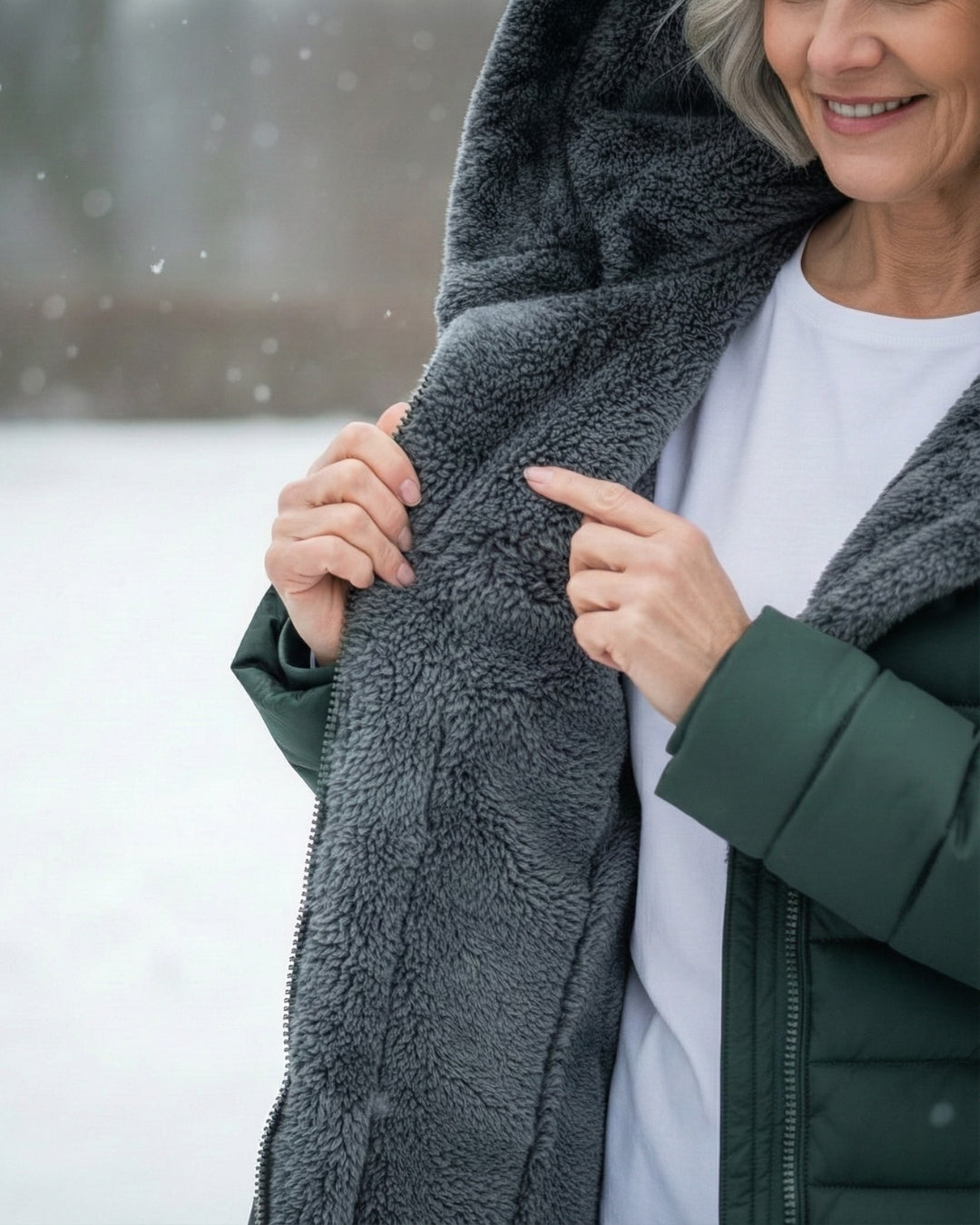 Fleece-Lined A-Line Puffer Coat