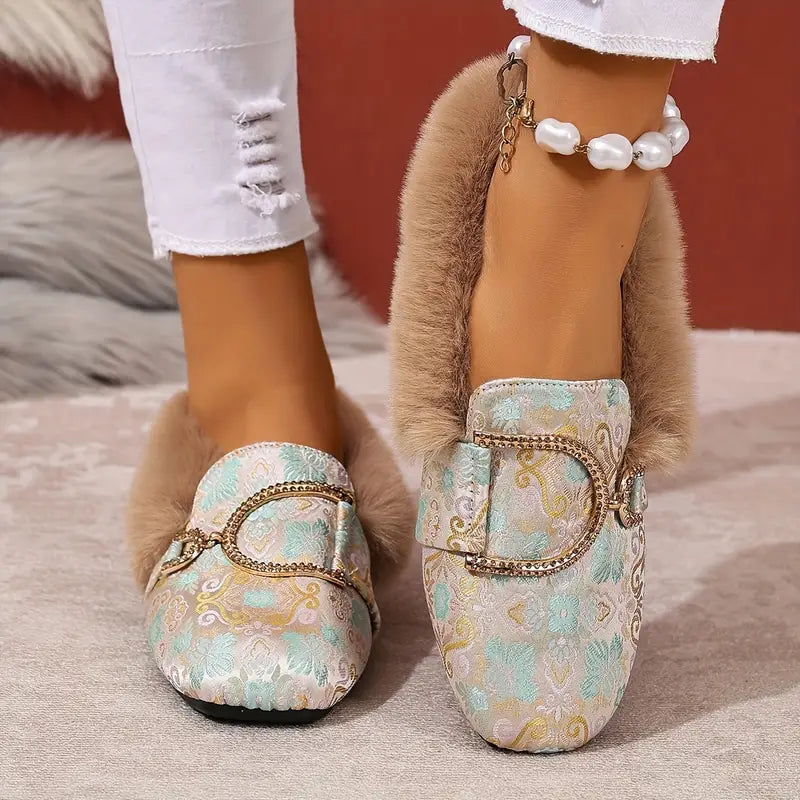 Vienna Grace Fur-Lined Shoes