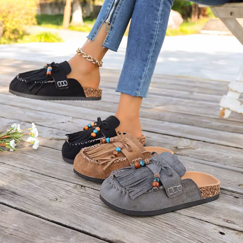 Zara Boho Tassel Mules