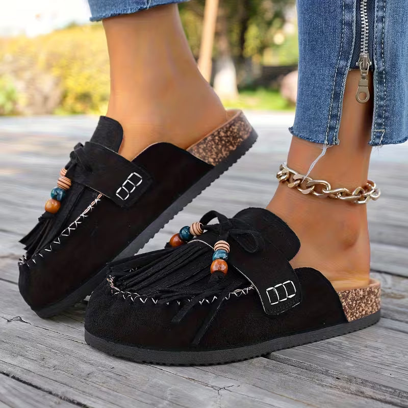 Zara Boho Tassel Mules