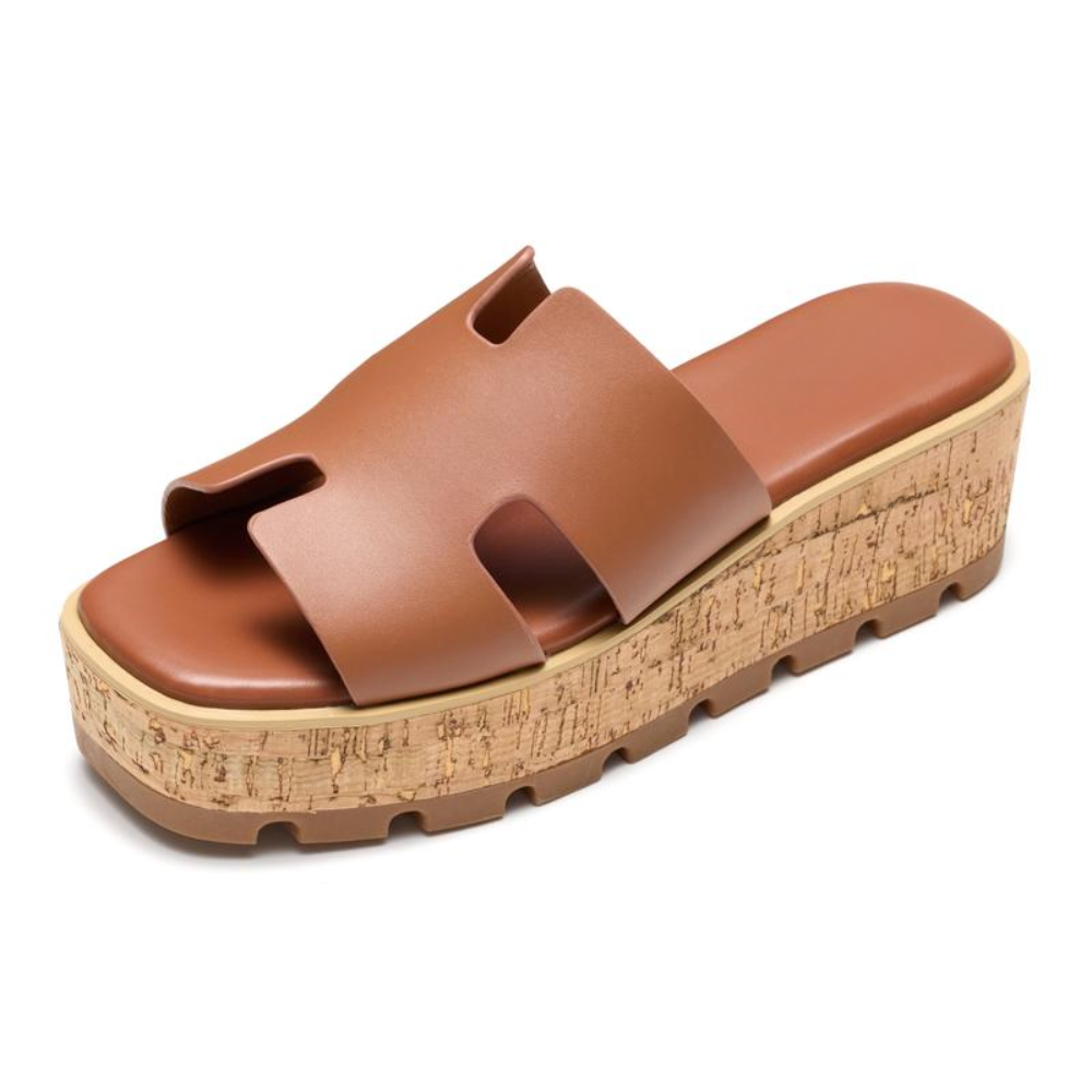 Leather Foam Slide Sandals