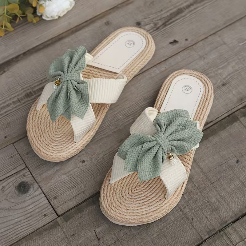 Bella Bow Espadrille Slides