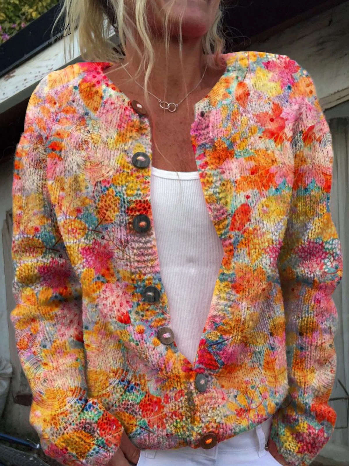 Helena | Floral Knit Cardigan