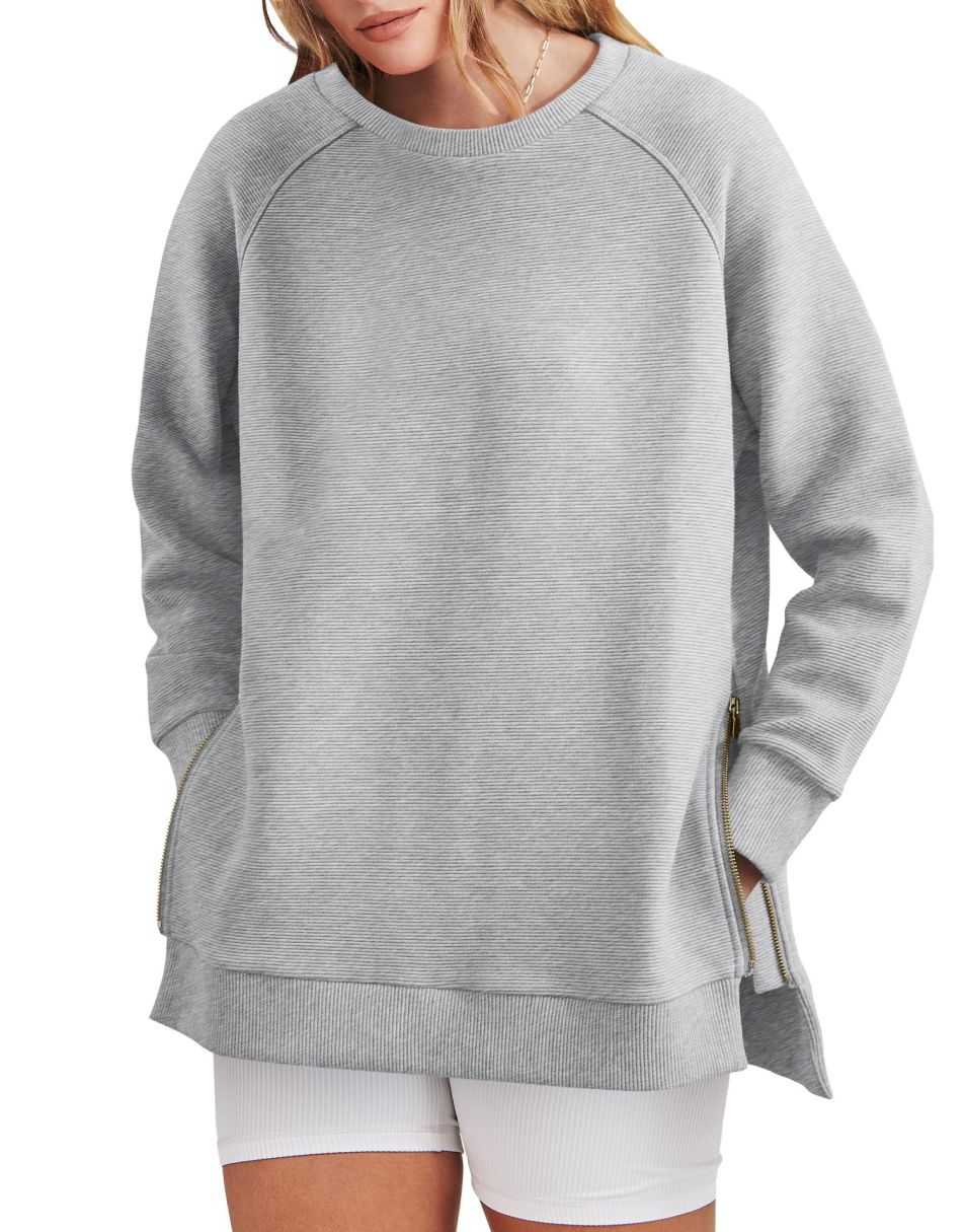 Colette | Zippered Tunic Sweatshirt