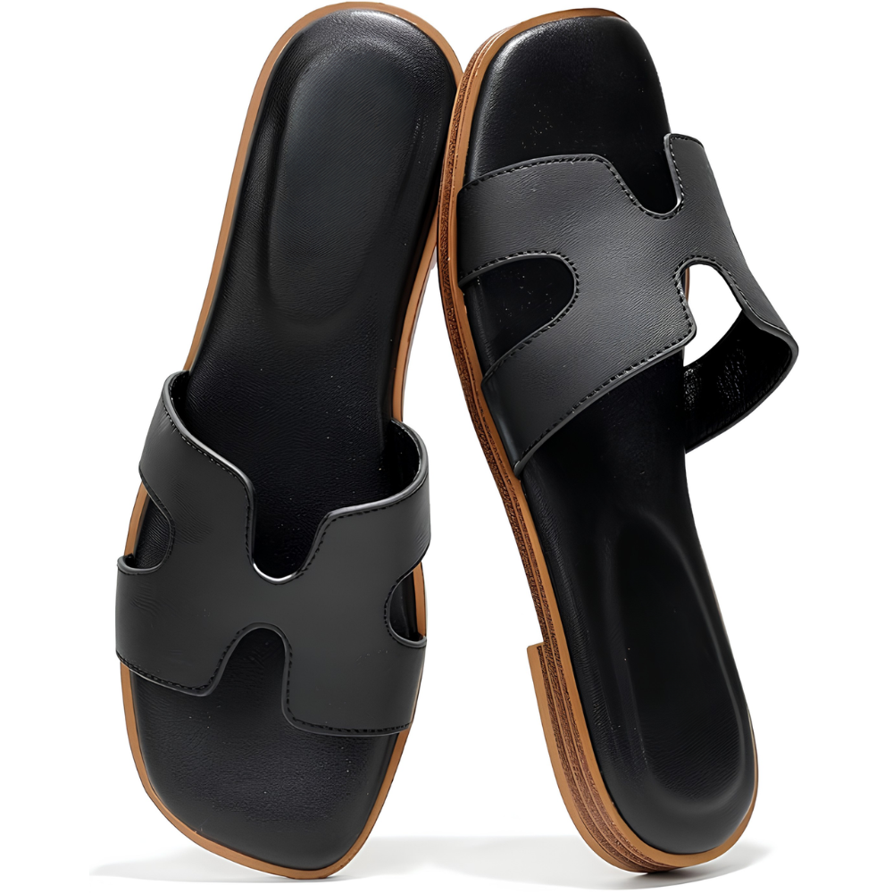 Tessa Raffia Slide Sandals