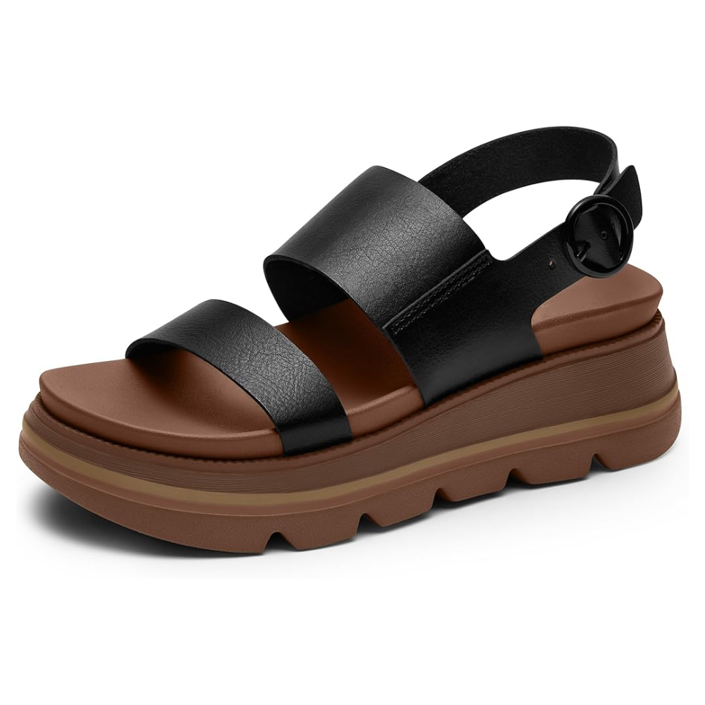 Cushioned Platform Wedge Sandals