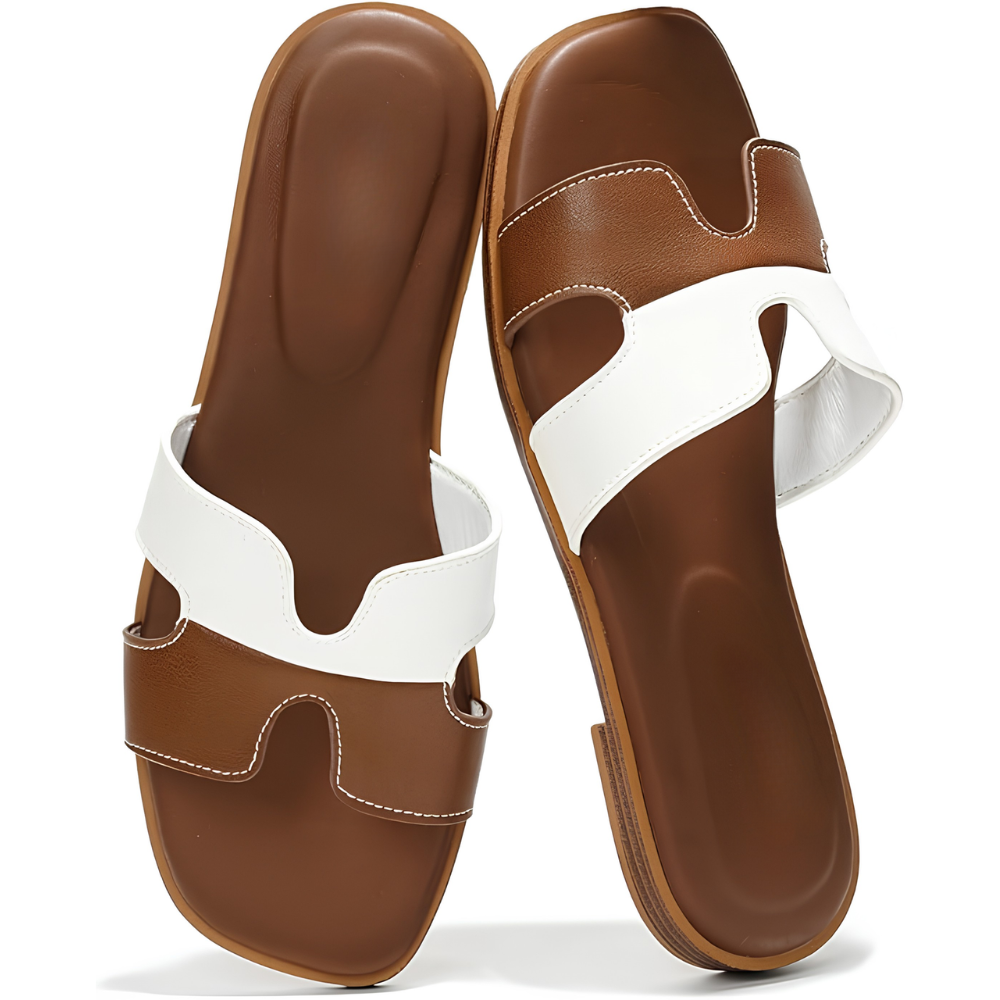 Tessa Raffia Slide Sandals