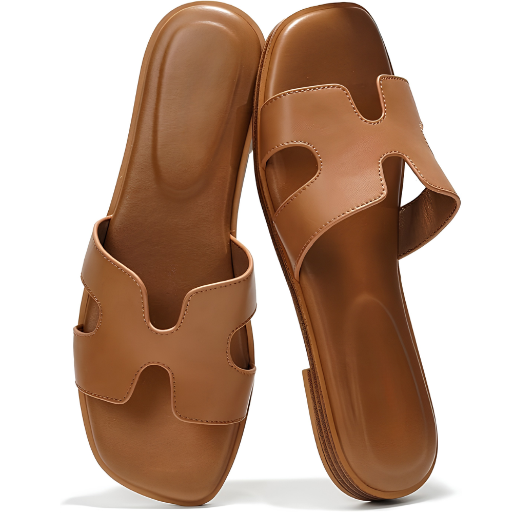 Tessa Raffia Slide Sandals