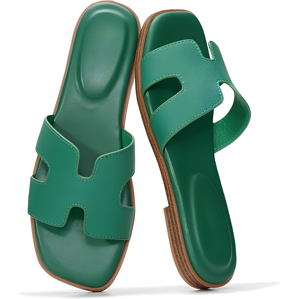 Tessa Raffia Slide Sandals