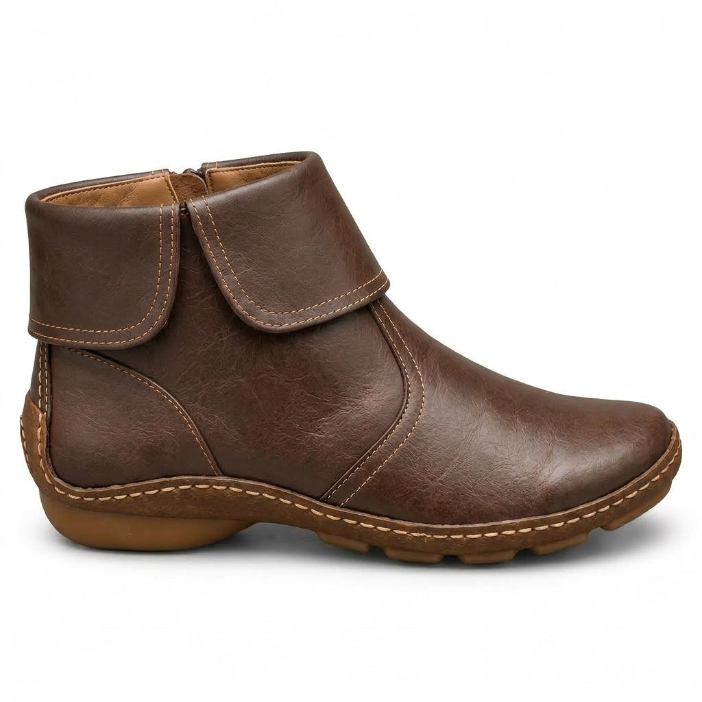 Comfort Hook-and-Loop Ankle Boots