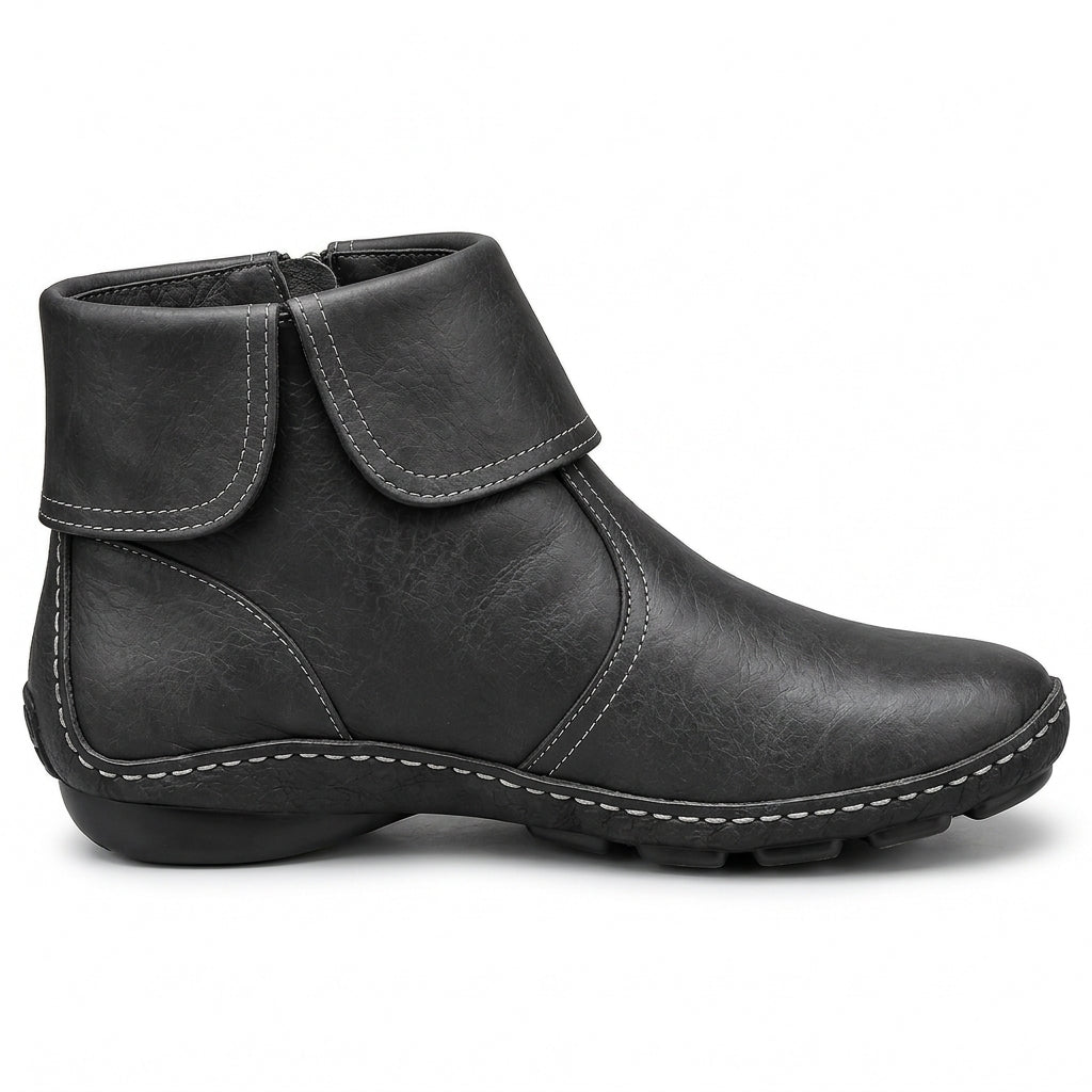 Comfort Hook-and-Loop Ankle Boots