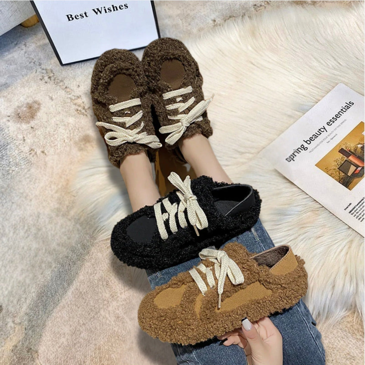 Comfort Chic Women's Fur Loafers