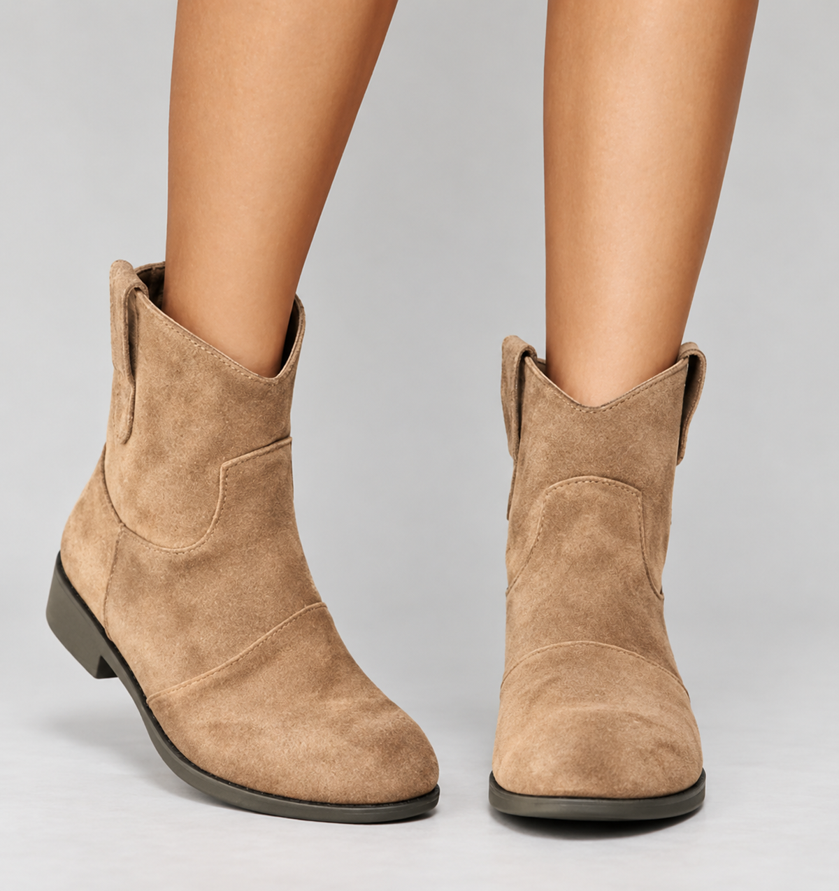 Suede Block-Heel Comfort Boots