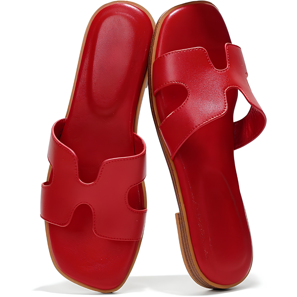 Tessa Raffia Slide Sandals