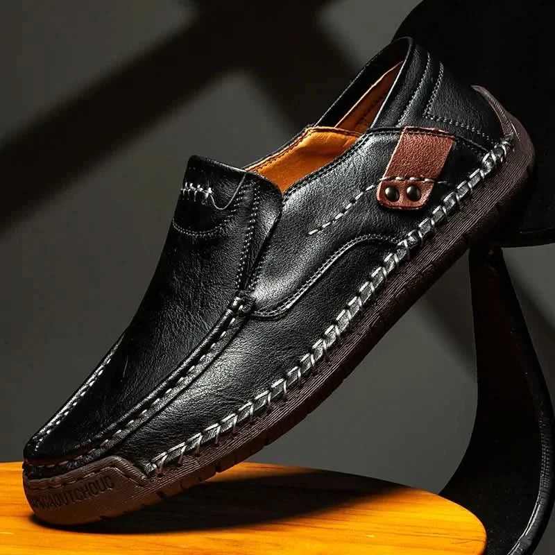 Milan Leather Loafer Slip-On Shoes