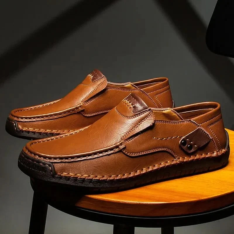Milan Leather Loafer Slip-On Shoes