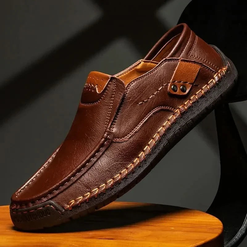 Milan Leather Loafer Slip-On Shoes