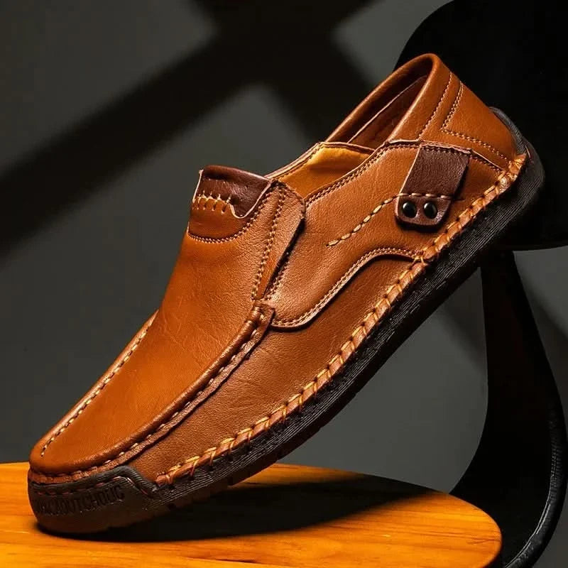 Milan Leather Loafer Slip-On Shoes