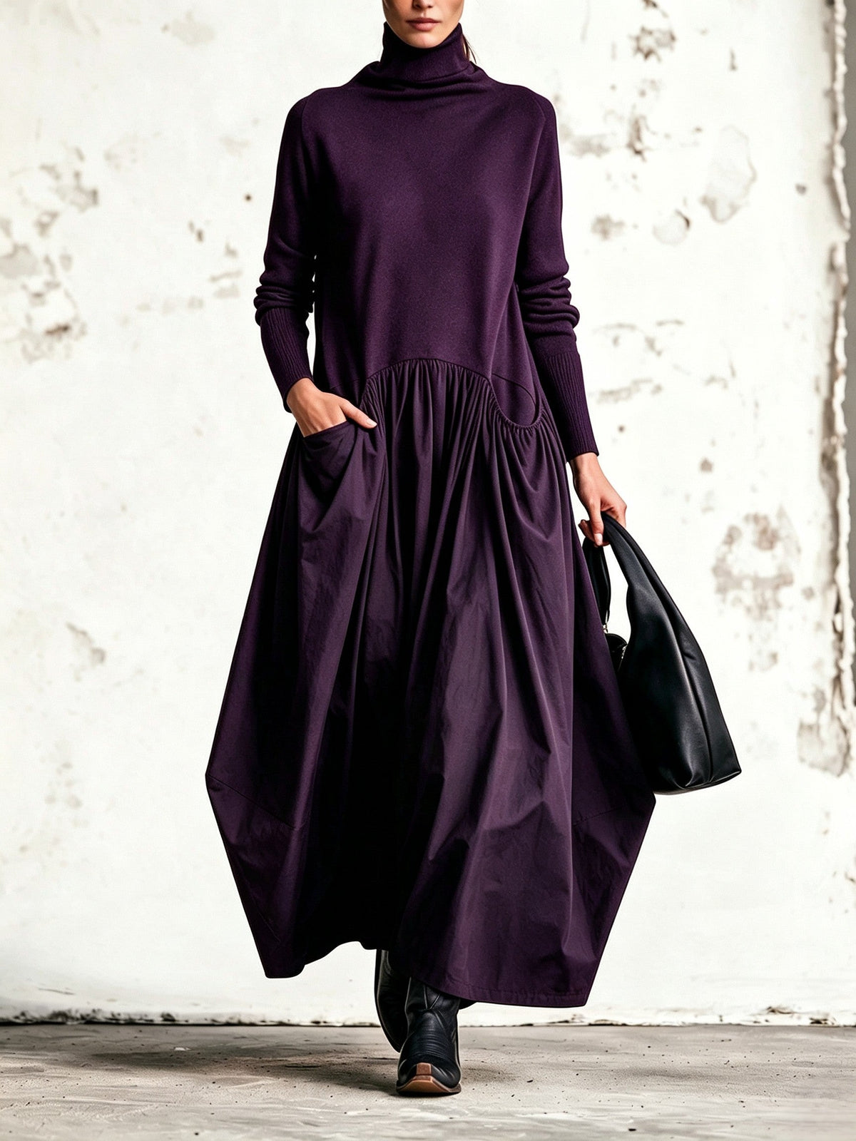 Soft-Touch Oversized Maxi Dress