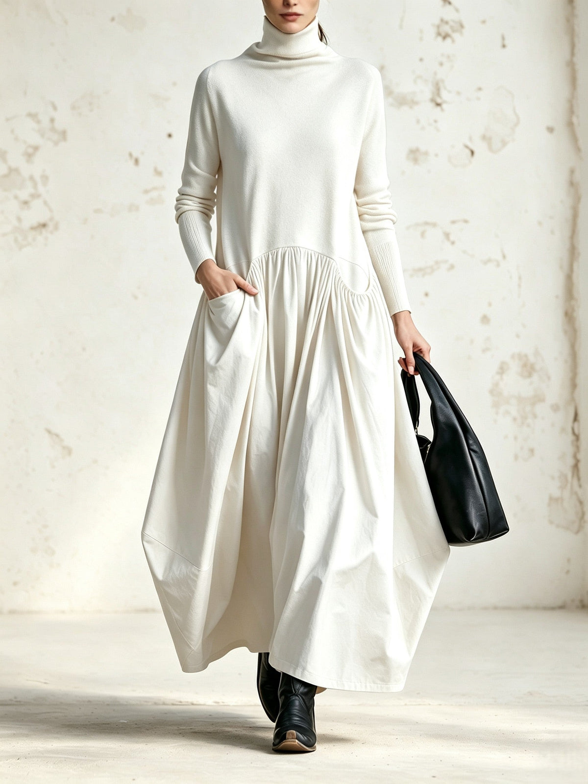 Soft-Touch Oversized Maxi Dress