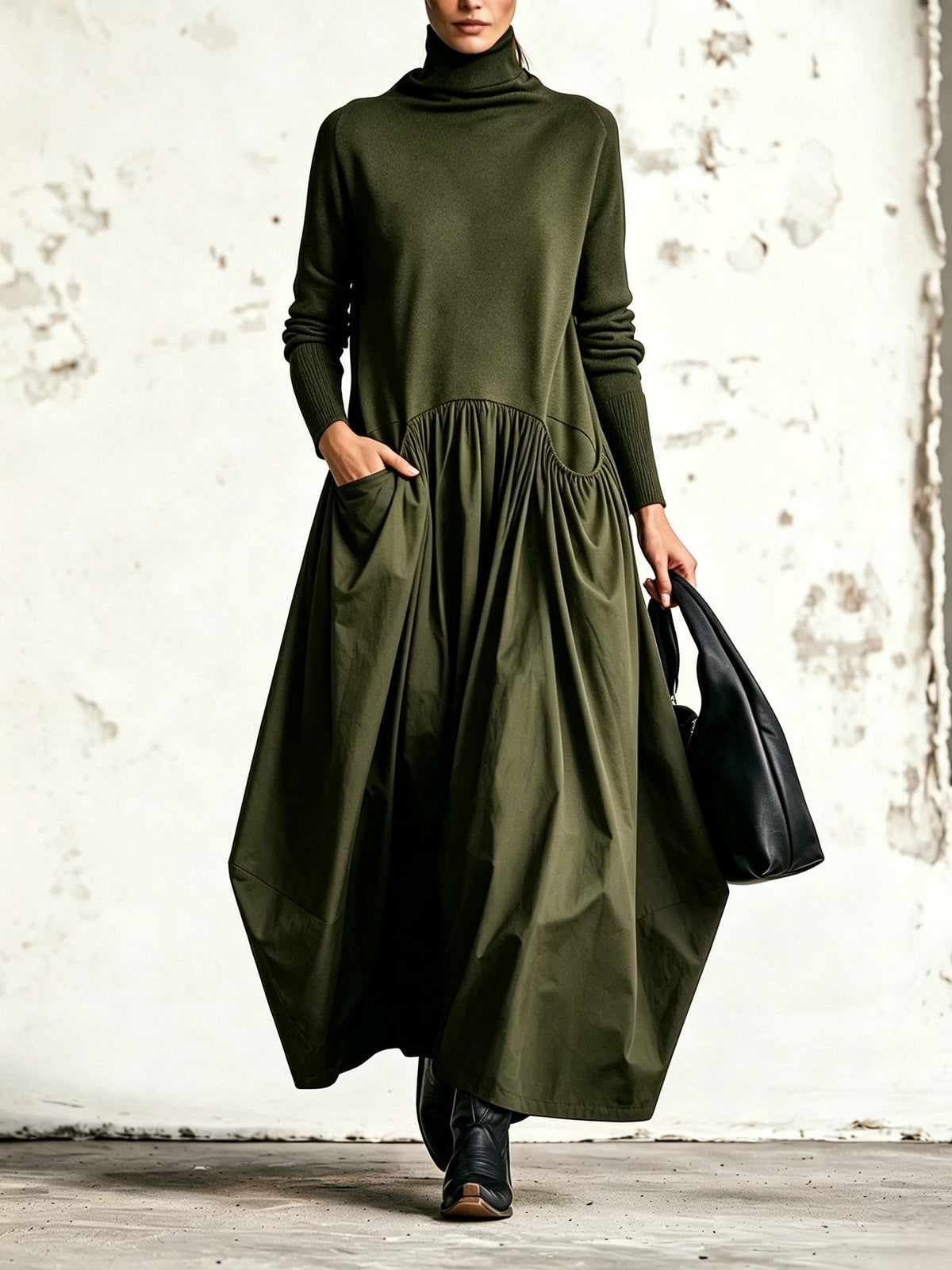 Soft-Touch Oversized Maxi Dress