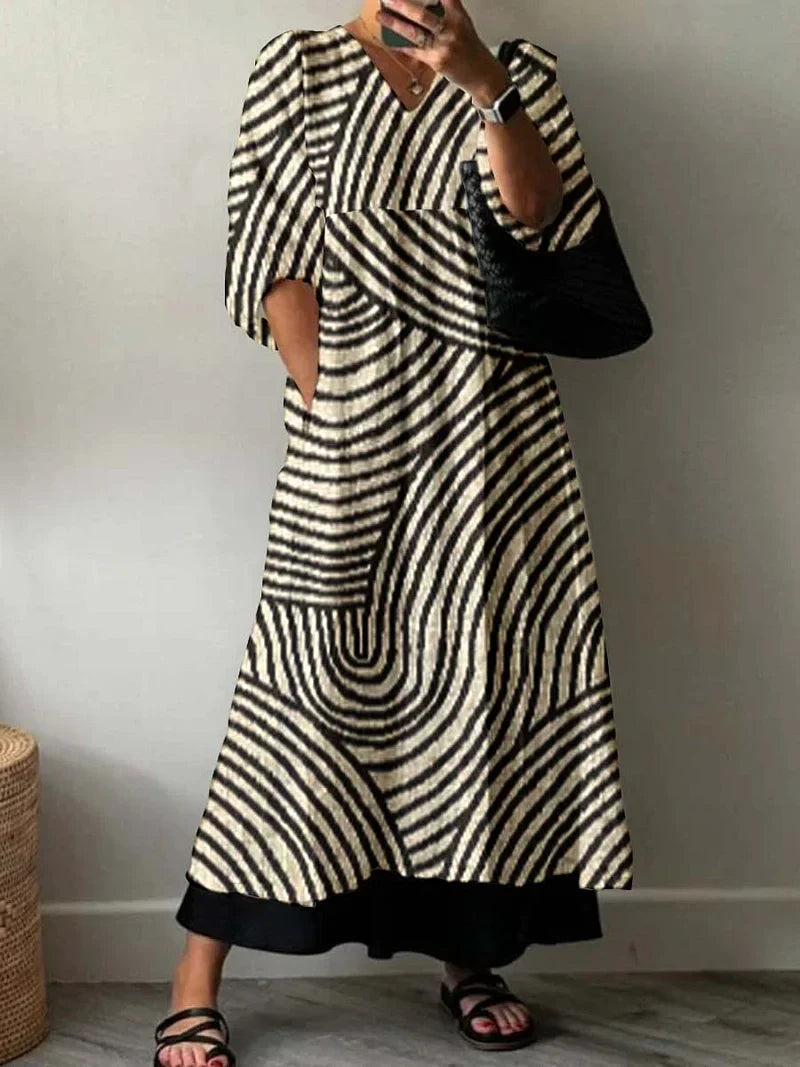 Soft-Touch Printed Maxi Dress