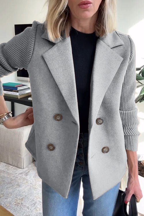 Sadie | Knit-Sleeve Blazer