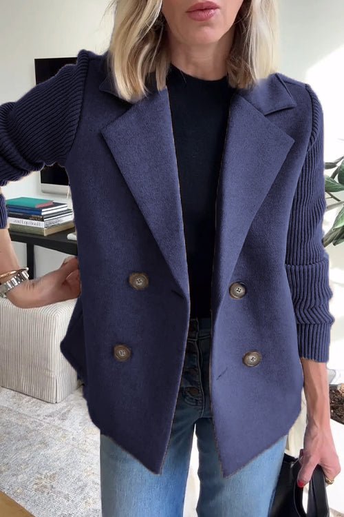 Sadie | Knit-Sleeve Blazer