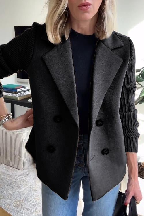 Sadie | Knit-Sleeve Blazer
