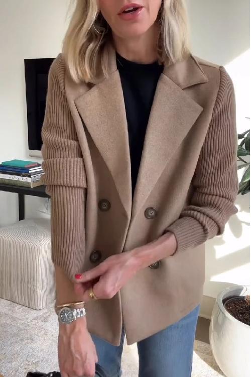 Sadie | Knit-Sleeve Blazer