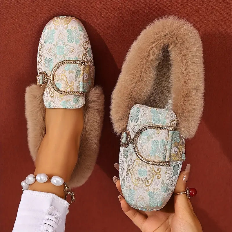 Vienna Grace Fur-Lined Shoes