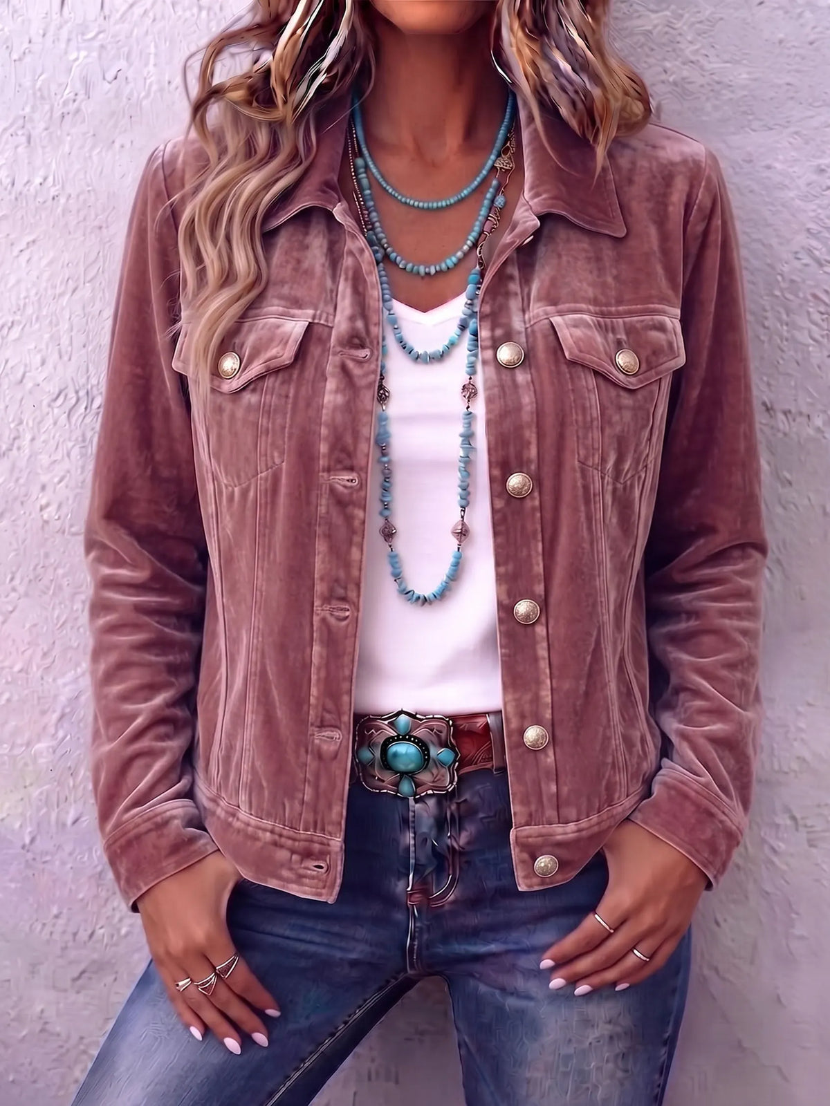 Vintage Wash Button-Up Jacket