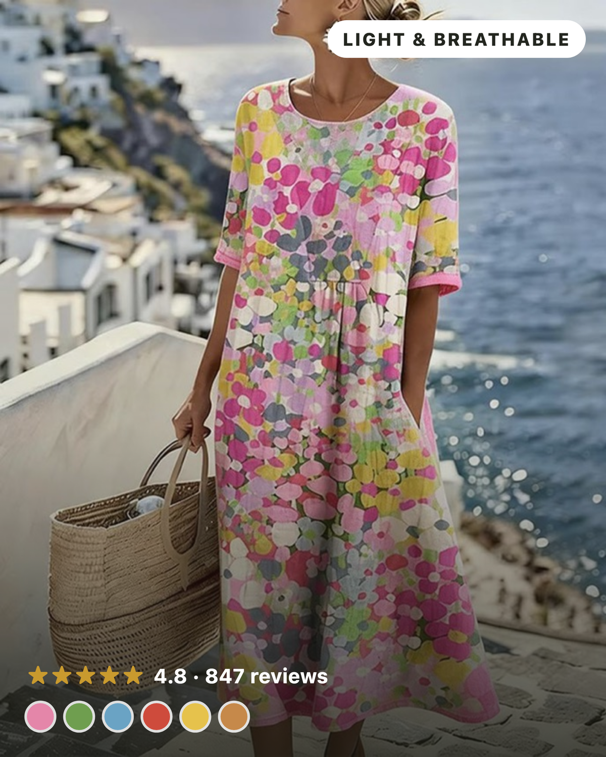 Floral Print Midi Dress
