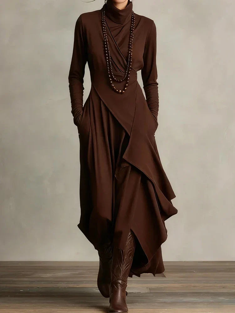 Marsha | Turtleneck Knit Maxi Dress